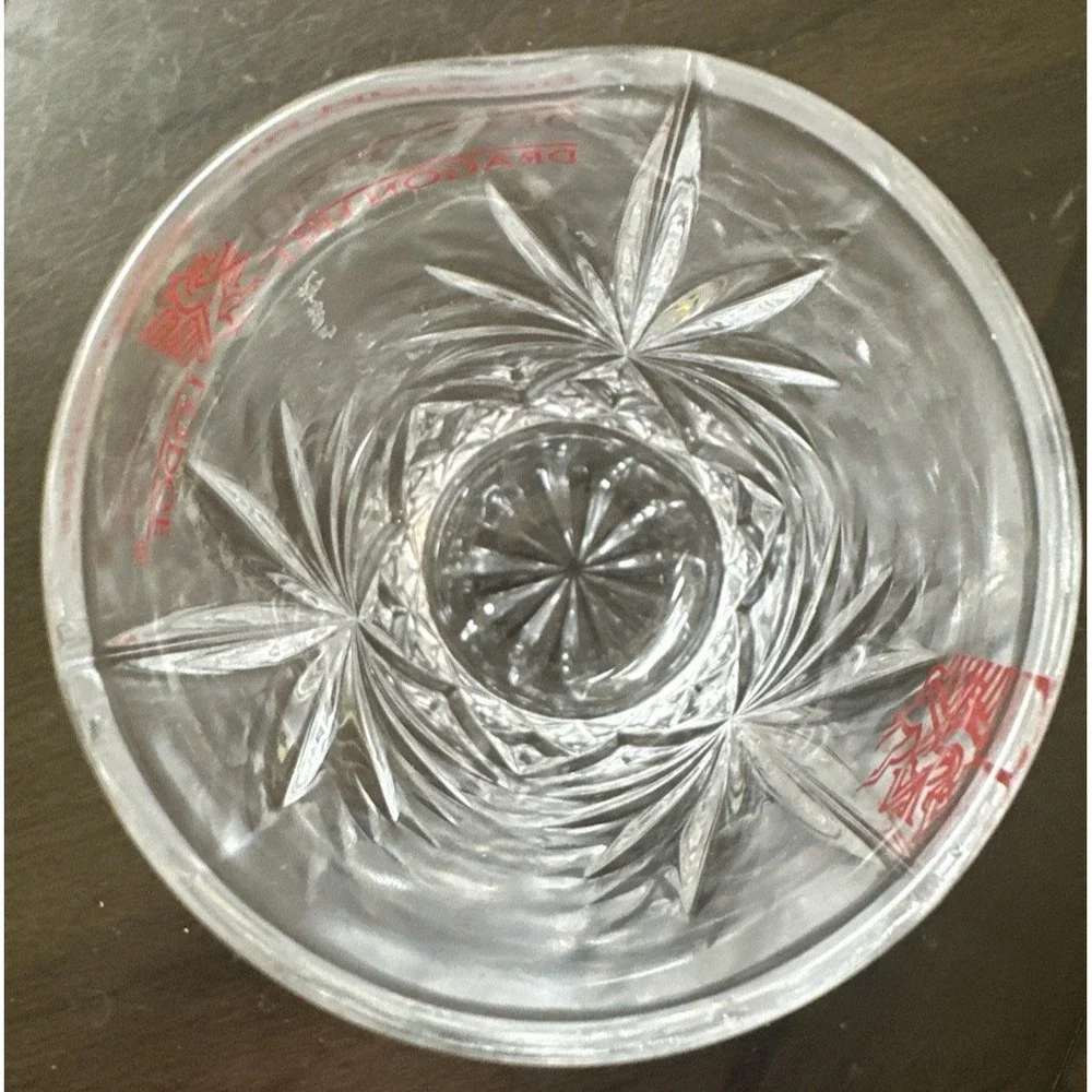 Rare Dragon Hill Lodge South Korea Studio Crystal Highball Tumbler Military Bar